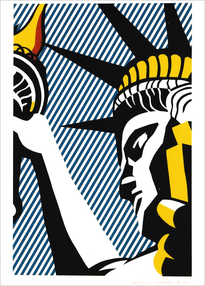 Kunstkarte Roy Lichtenstein "I love Liberty"