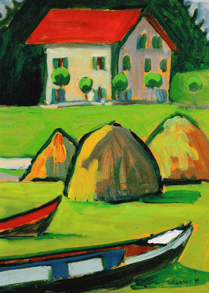 Kunstkarte Gabriele Münter "Fischerhaus (Studie)"