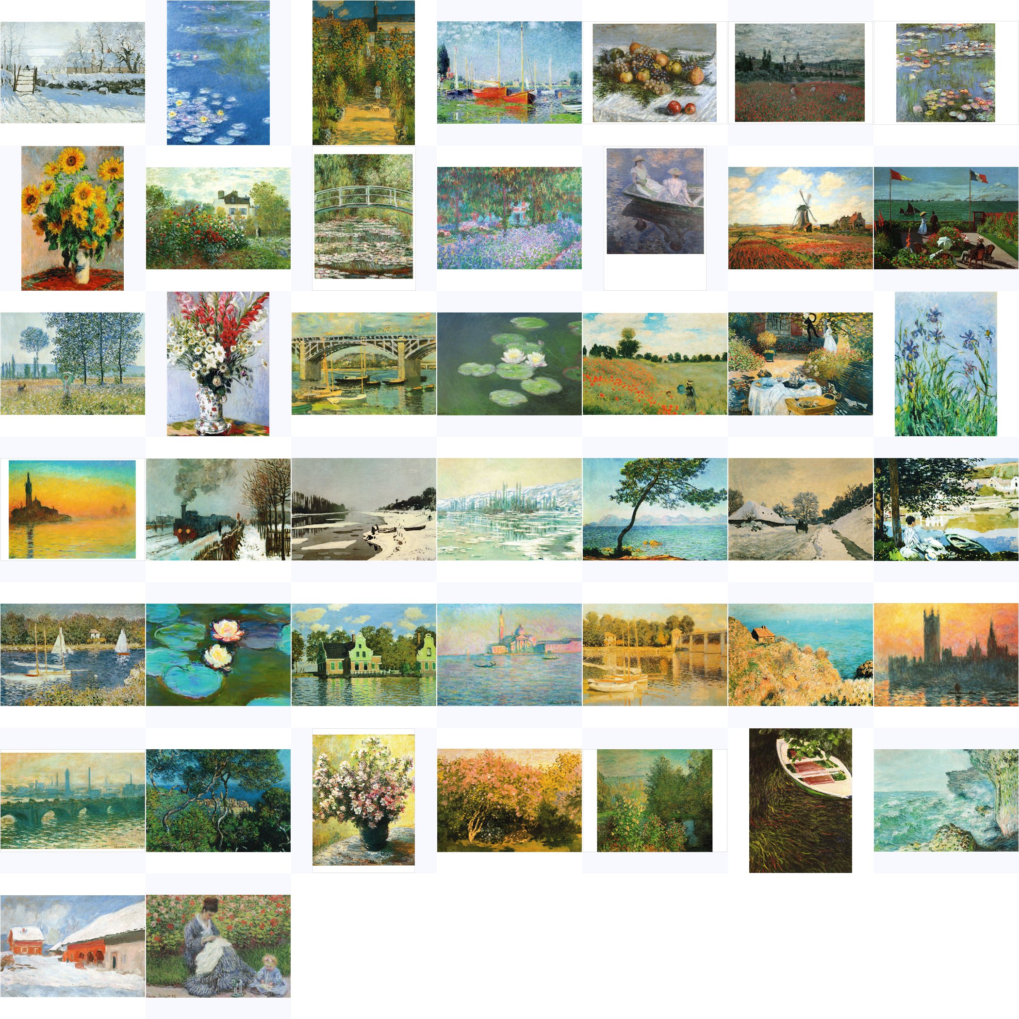 Kunstkarten-Komplett-Set Claude Monet