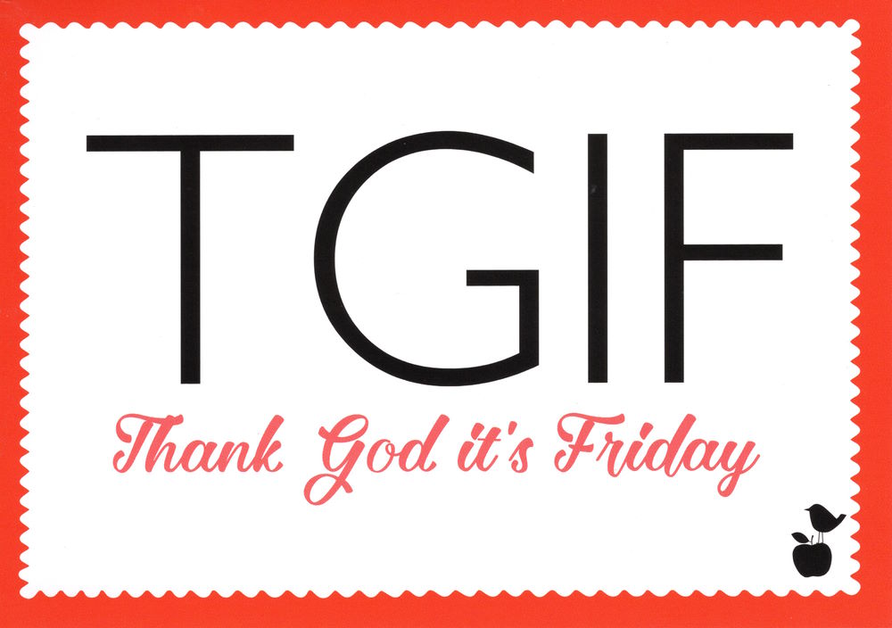 Postkarte "TGIF - Thank God it's Friday"