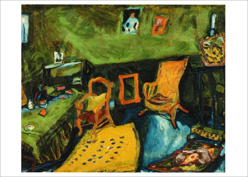 Kunstkarte Marc Chagall "Das Atelier"