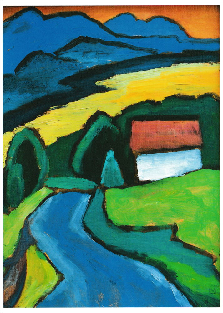 Kunstkarte Gabriele Münter "See am Abend"