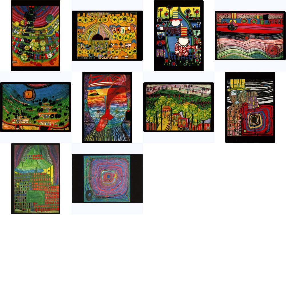 Kunstkarten-Set Friedensreich Hundertwasser IV