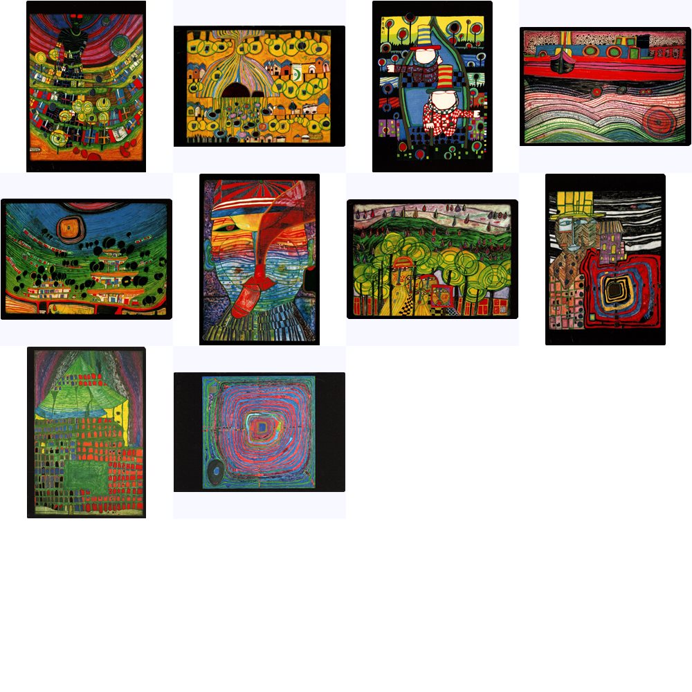 Kunstkarten-Set Friedensreich Hundertwasser IV Kunstkarten-Set Friedensreich Hundertwasser IV