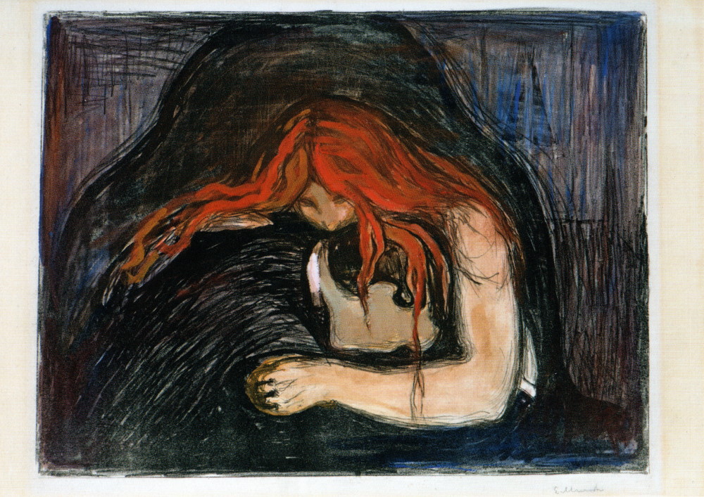 Kunstkarte Edvard Munch "Vampyr II"