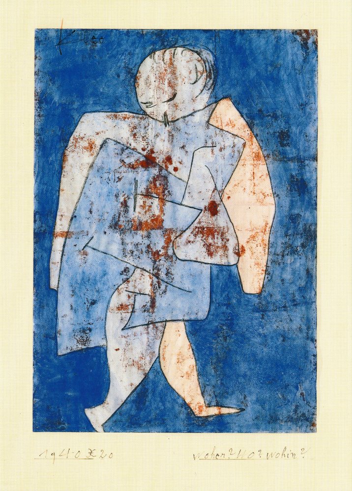 Kunstkarte Paul Klee "woher? wo? wohin?" Kunstkarte Paul Klee "woher? wo? wohin?"