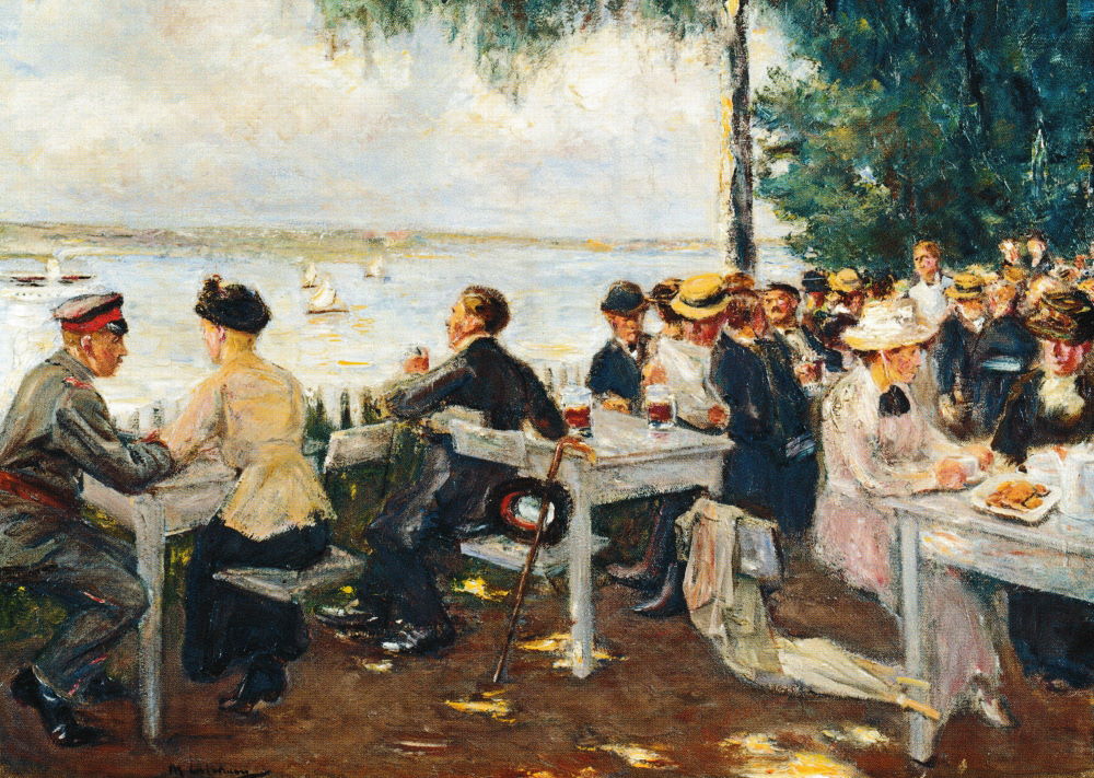 Kunstkarte Max Liebermann "Gartenlokal an der Havel - Nikolskoe" Kunstkarte Max Liebermann "Gartenlokal an der Havel - Nikolskoe"