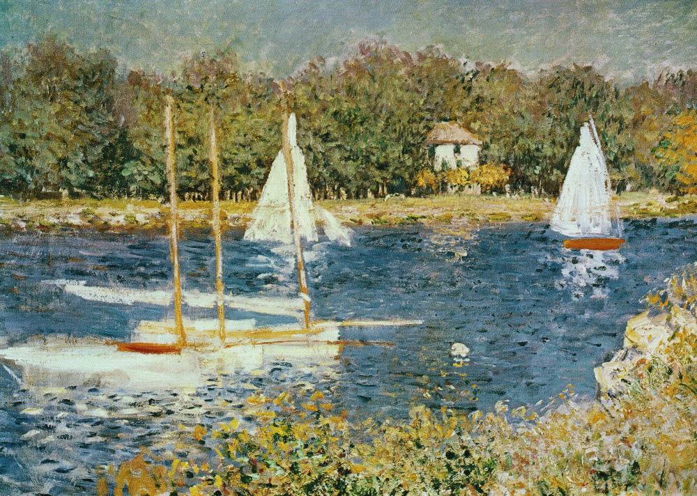 Kunstkarte Claude Monet "Die Seine bei Argenteuil"
