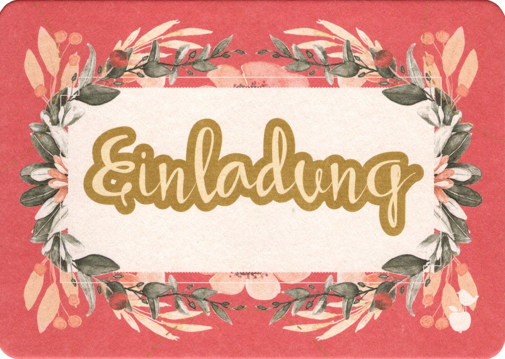 Postkarte "Einladung" Papp-Postkarte "Einladung"