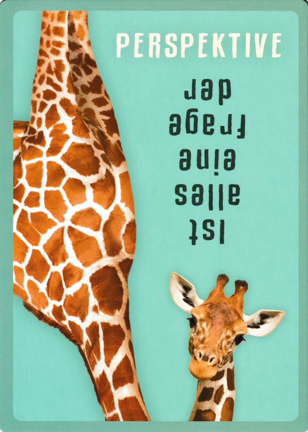 Up-Card - Die Karte zum Aufstellen "Ist alles eine Frage der PERSPEKTIVE" Up-Card - Die Karte zum Aufstellen "Ist alles eine Frage der PERSPEKTIVE"