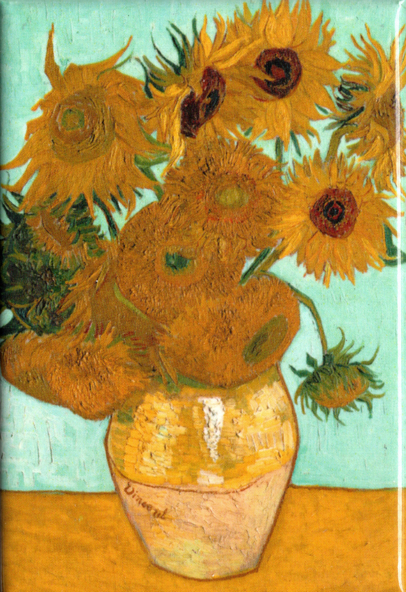 Kunstmagnet Vincent van Gogh: Vase mit Sonnenblumen