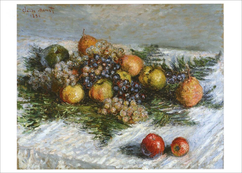 Kunstkarte Claude Monet "Birnen und Trauben"