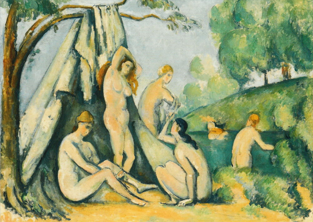 Kunstkarte Paul Cézanne "Badende vor einem Zelt"
