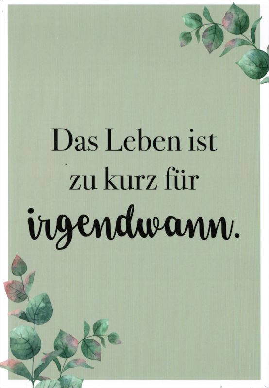 EuroformatPostkarte Lieblingsmensch "Das Leben ist zu"