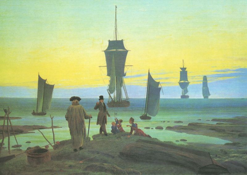 Caspar David Friedrich Lebensstufen Kunstkarte Caspar David Friedrich "Die Lebensstufen"