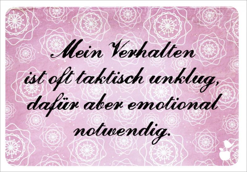 Postkarte Sprüche & Humor "Mein Verhalten ist oft"
