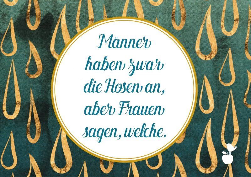 Postkarte Sprüche & Humor "Männer haben zwar die Hosen"
